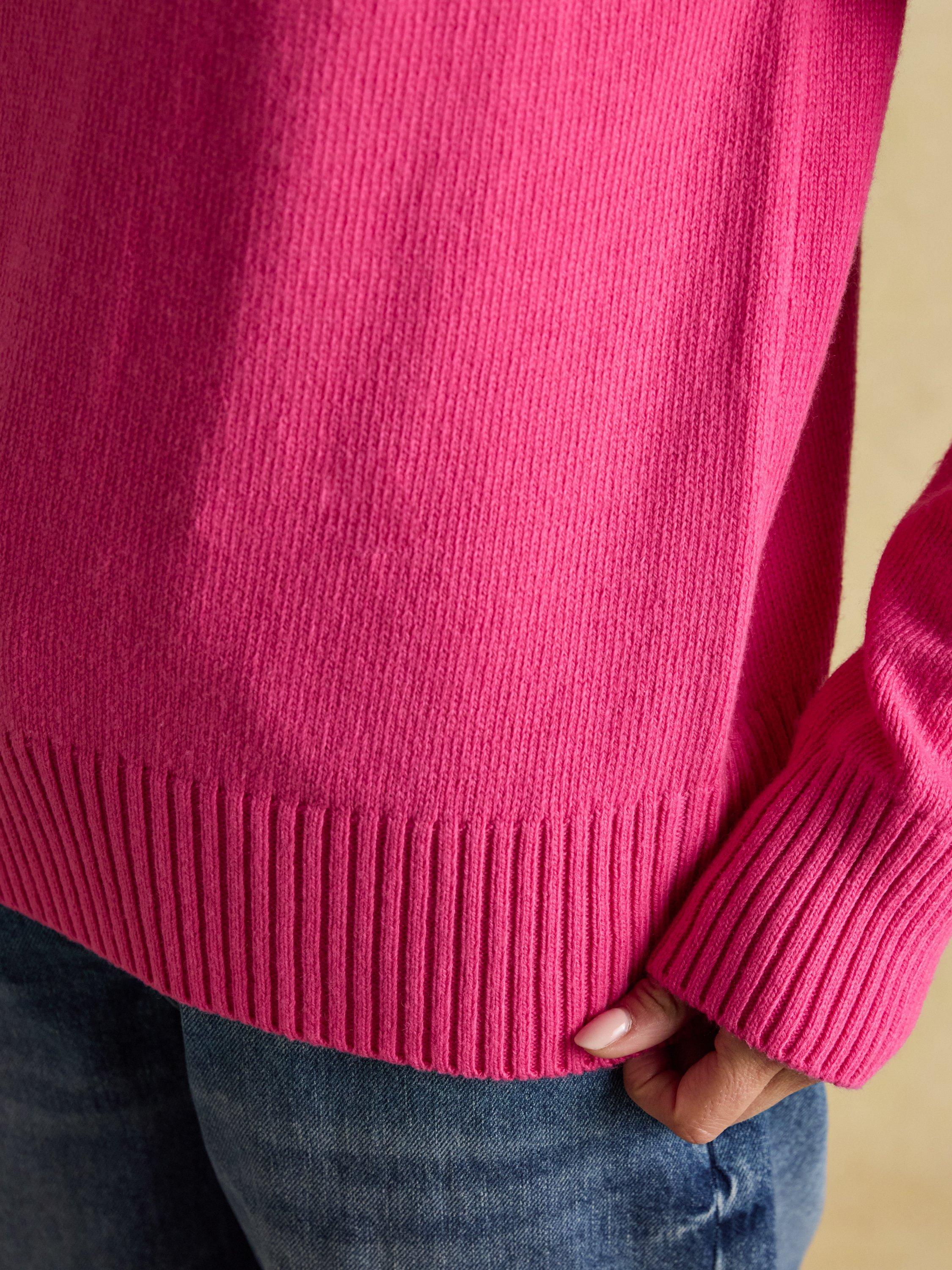 Product image 3 of 8, which shows Joules Alba Fair Isle Jumper, Pink, S