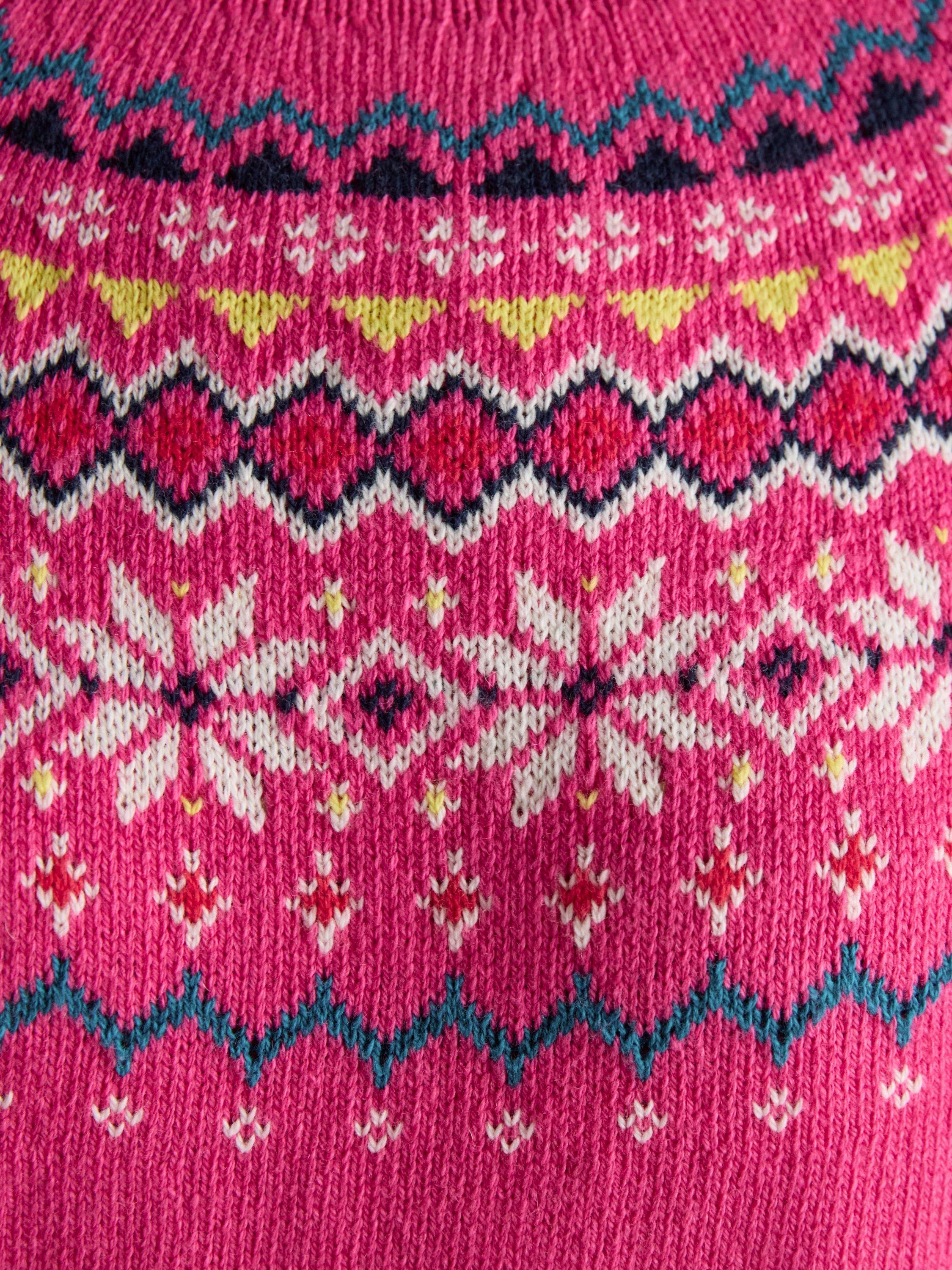 Product image 6 of 8, which shows Joules Alba Fair Isle Jumper, Pink, S