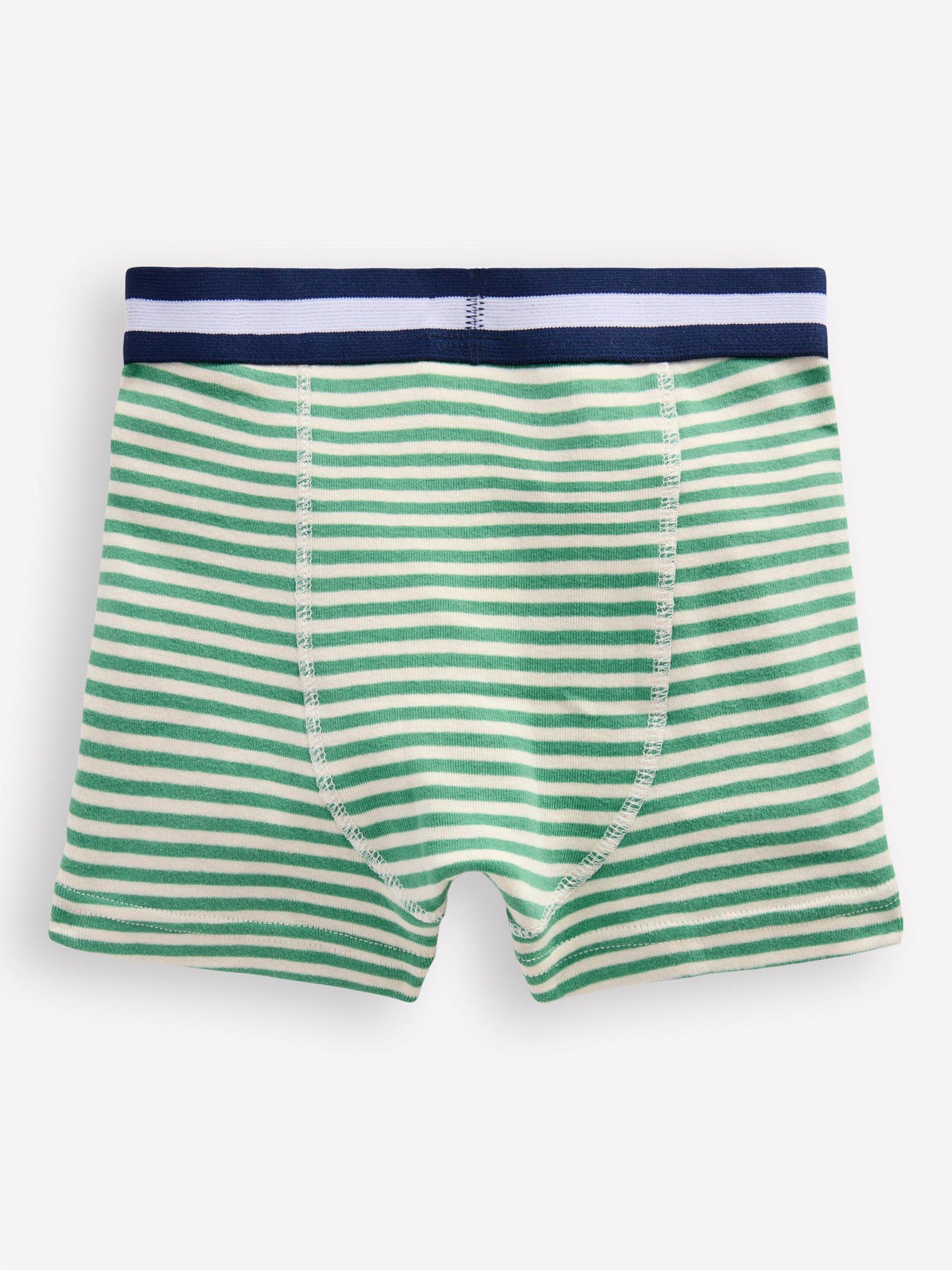 Product image 2 of 3, which shows Mini Boden Kids' Cotton Boxer Shorts, Pack of 5, Yellow/Multi, 2-3 years