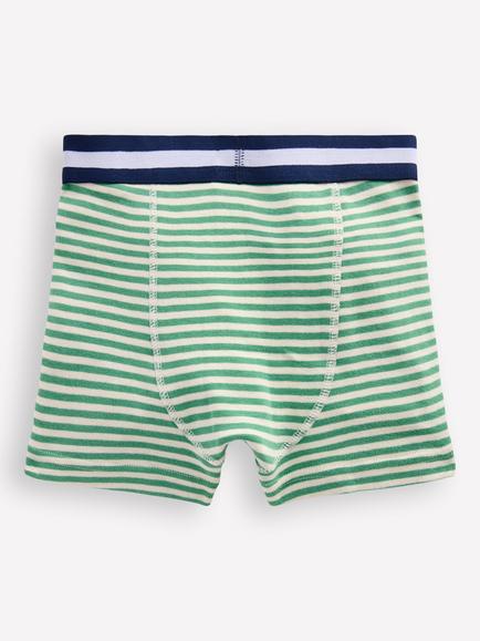 Mini Boden Kids' Cotton Boxer Shorts, Pack of 5, Yellow/Multi - view 2, Yellow/Multi