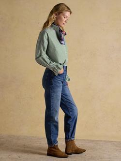 Joules Stripe Frill Neck Shirt, Green - view 2, Green