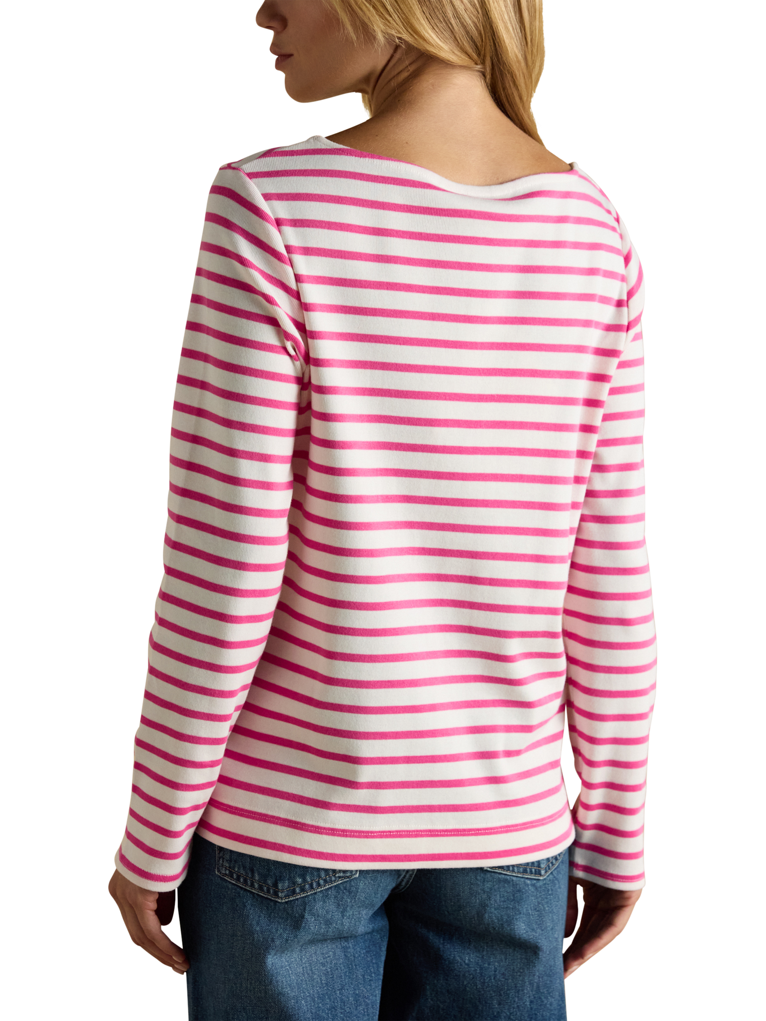Product image 2 of 7, which shows Joules Breton Christmas Alpaca Top, Pink, 6