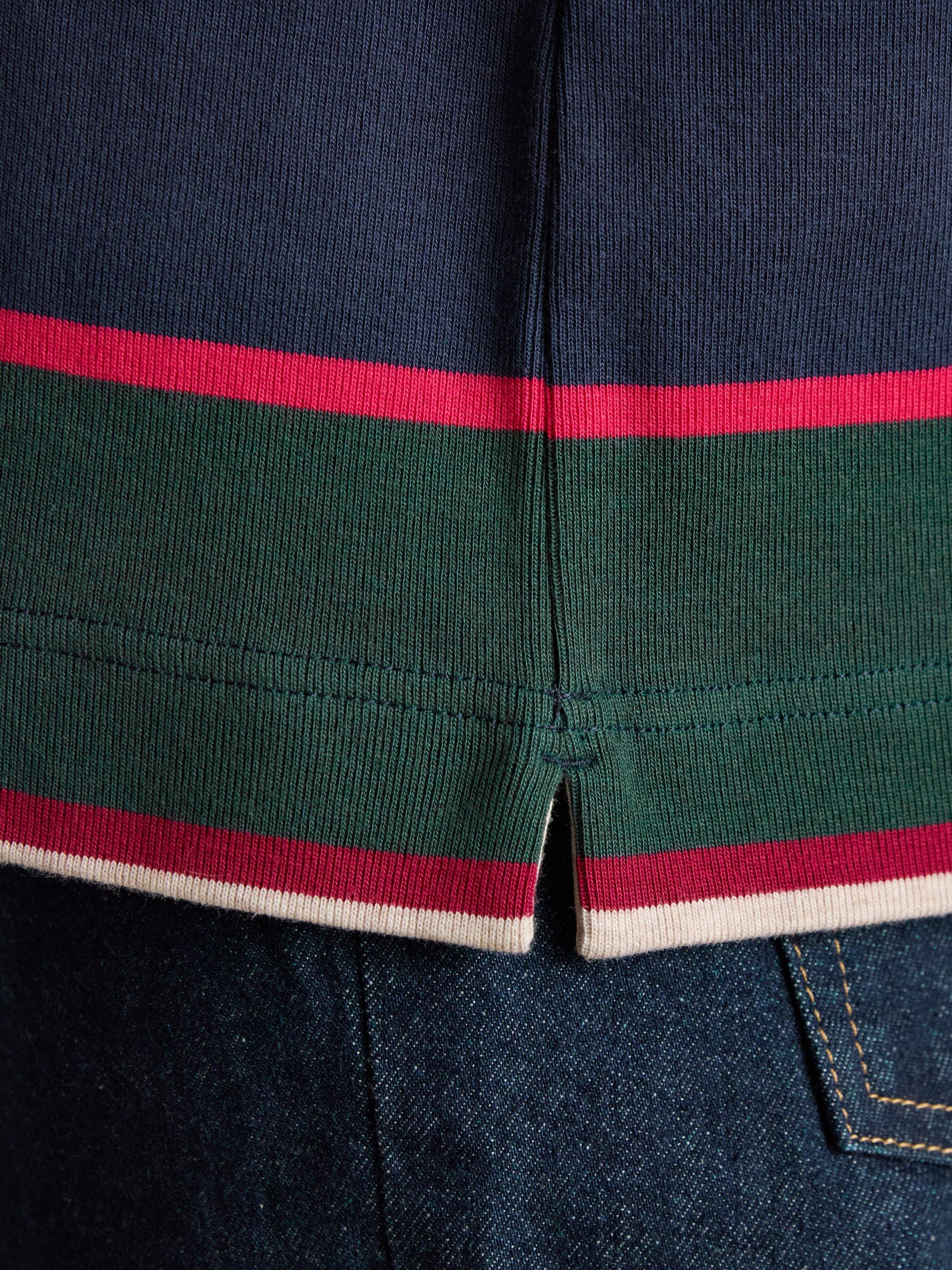 Product image 5 of 10, which shows Joules Harbour Breton Stripe Top, Navy, 6