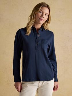 Joules Sueded Jersey Deckshirt, Navy, Navy