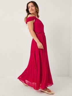 Monsoon Kids' Sequin One Shoulder Prom Dress, Red