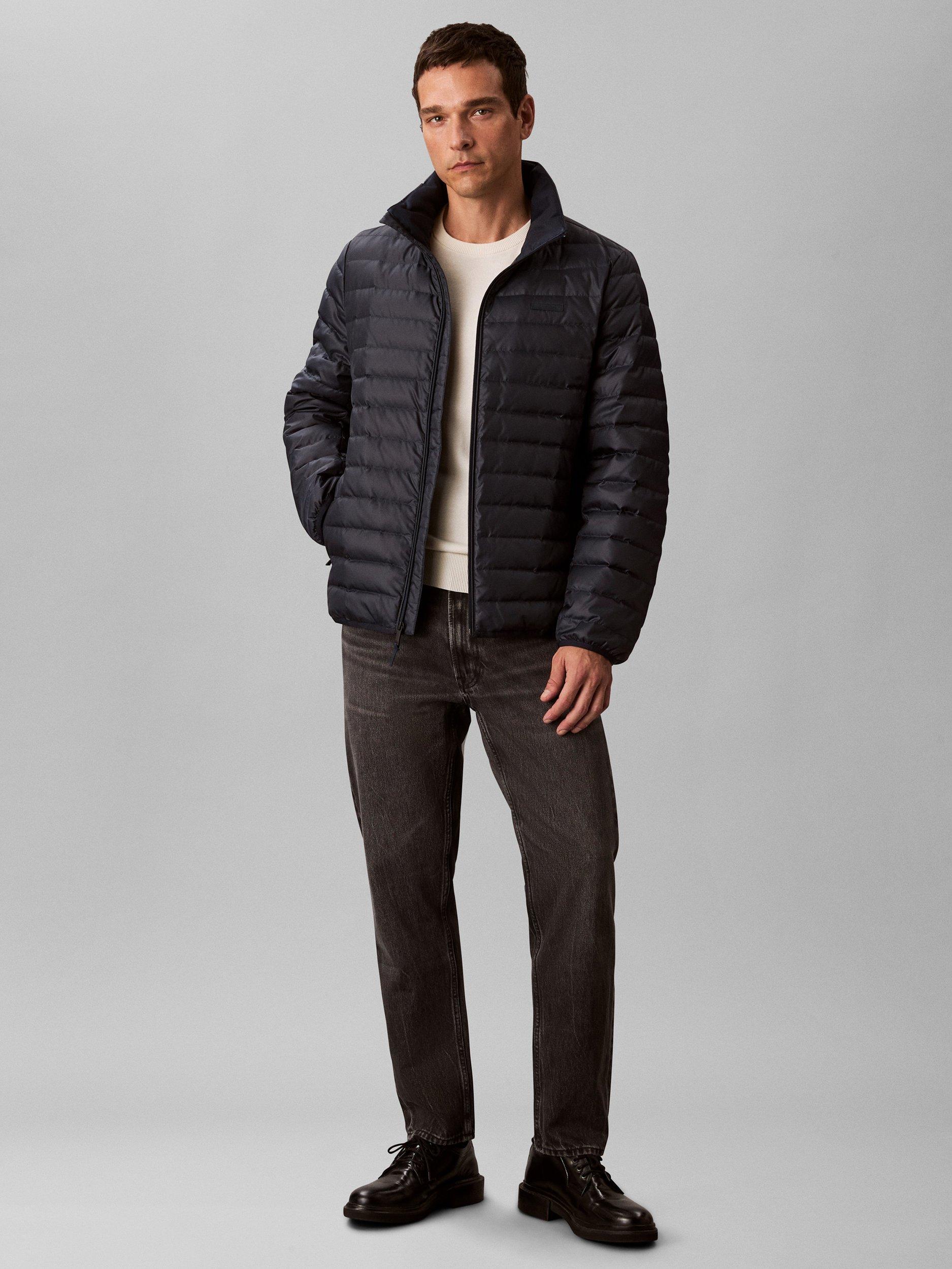 Product image 3 of 6, which shows Calvin Klein Quilted Zip Front Puffer Jacket, Dark Sapphire, S