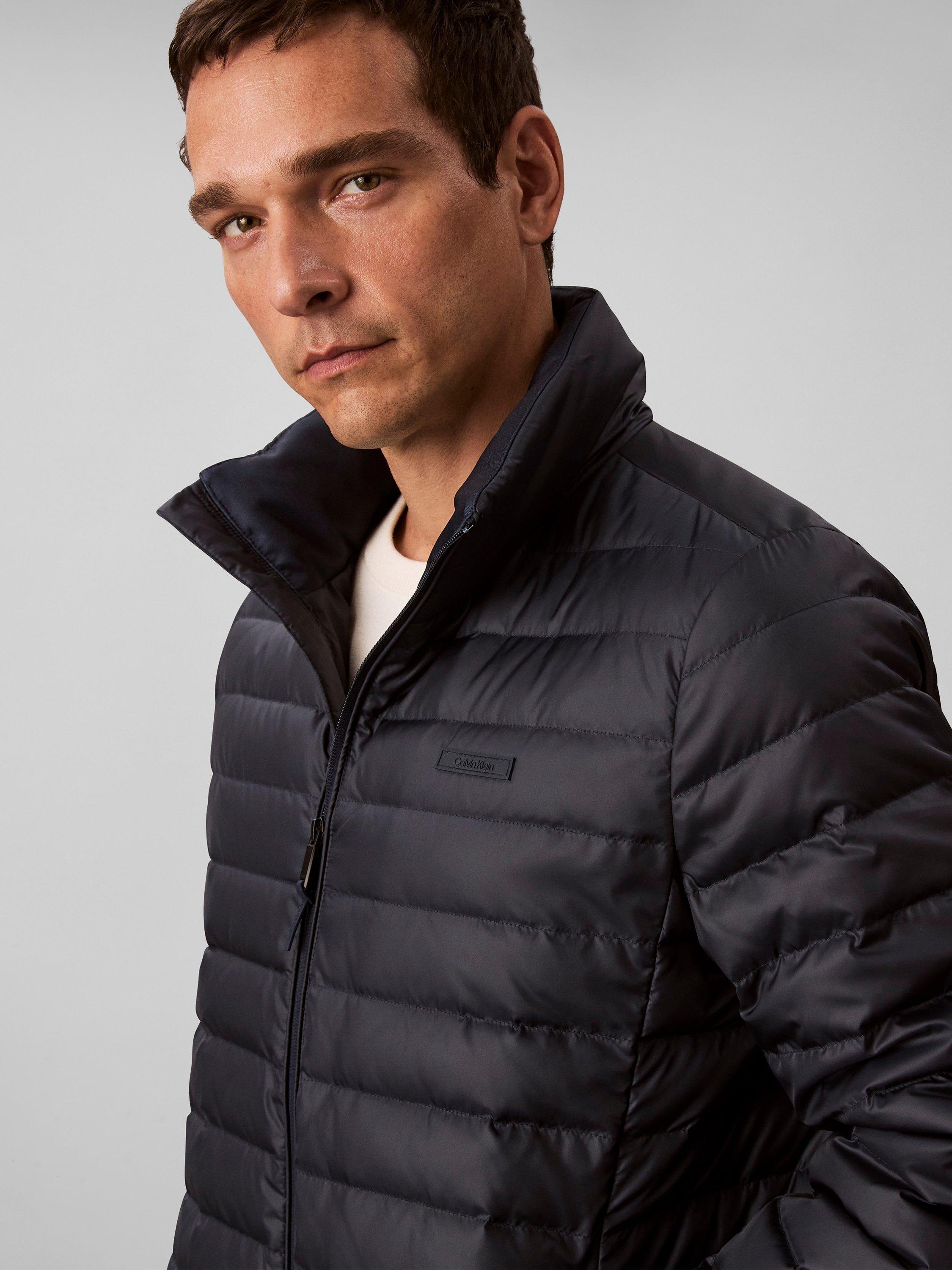 Product image 4 of 6, which shows Calvin Klein Quilted Zip Front Puffer Jacket, Dark Sapphire, S