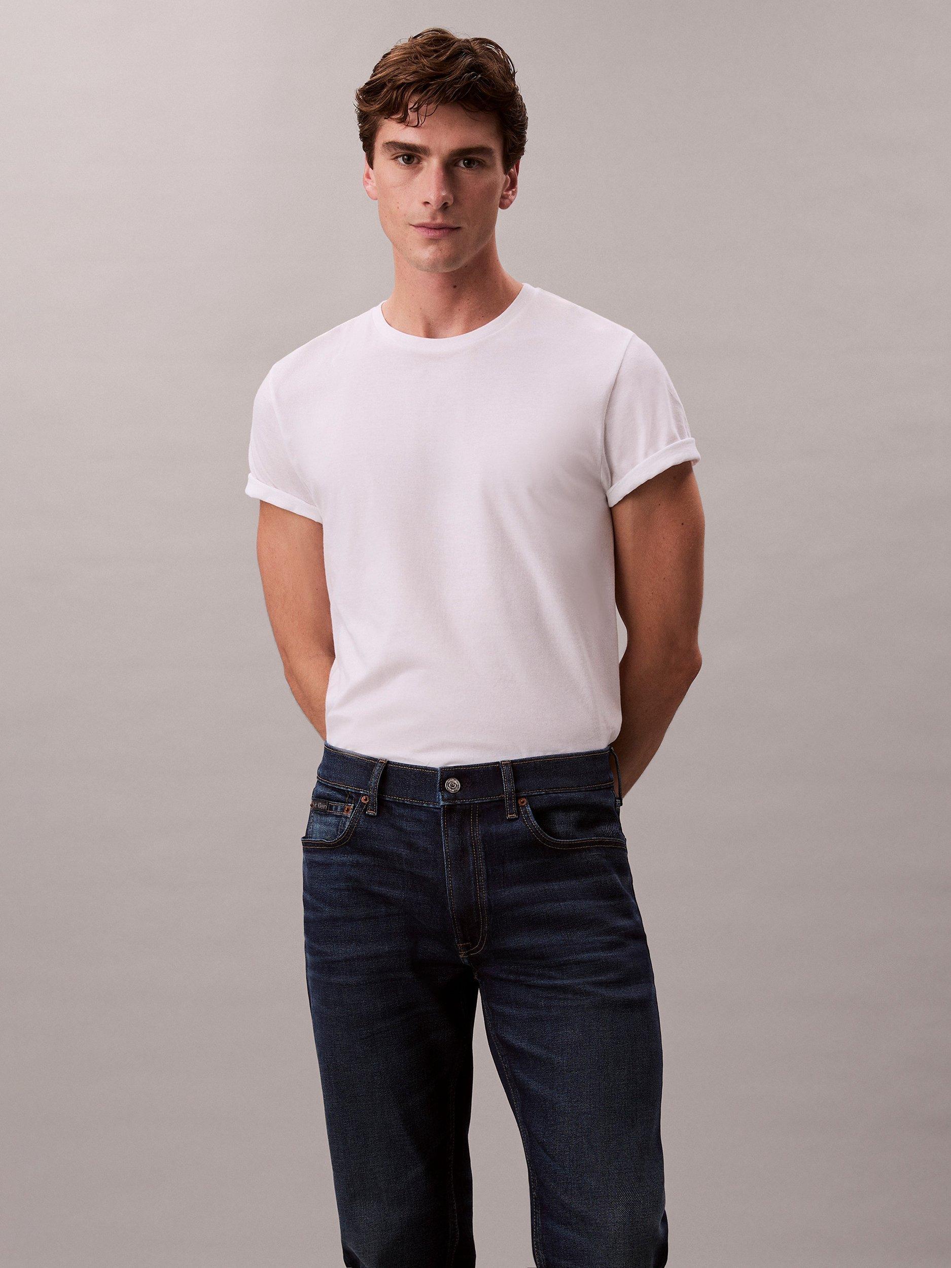 Product image 4 of 7, which shows Calvin Klein Slim Mid Rise Jeans, Dark Casper, 28R