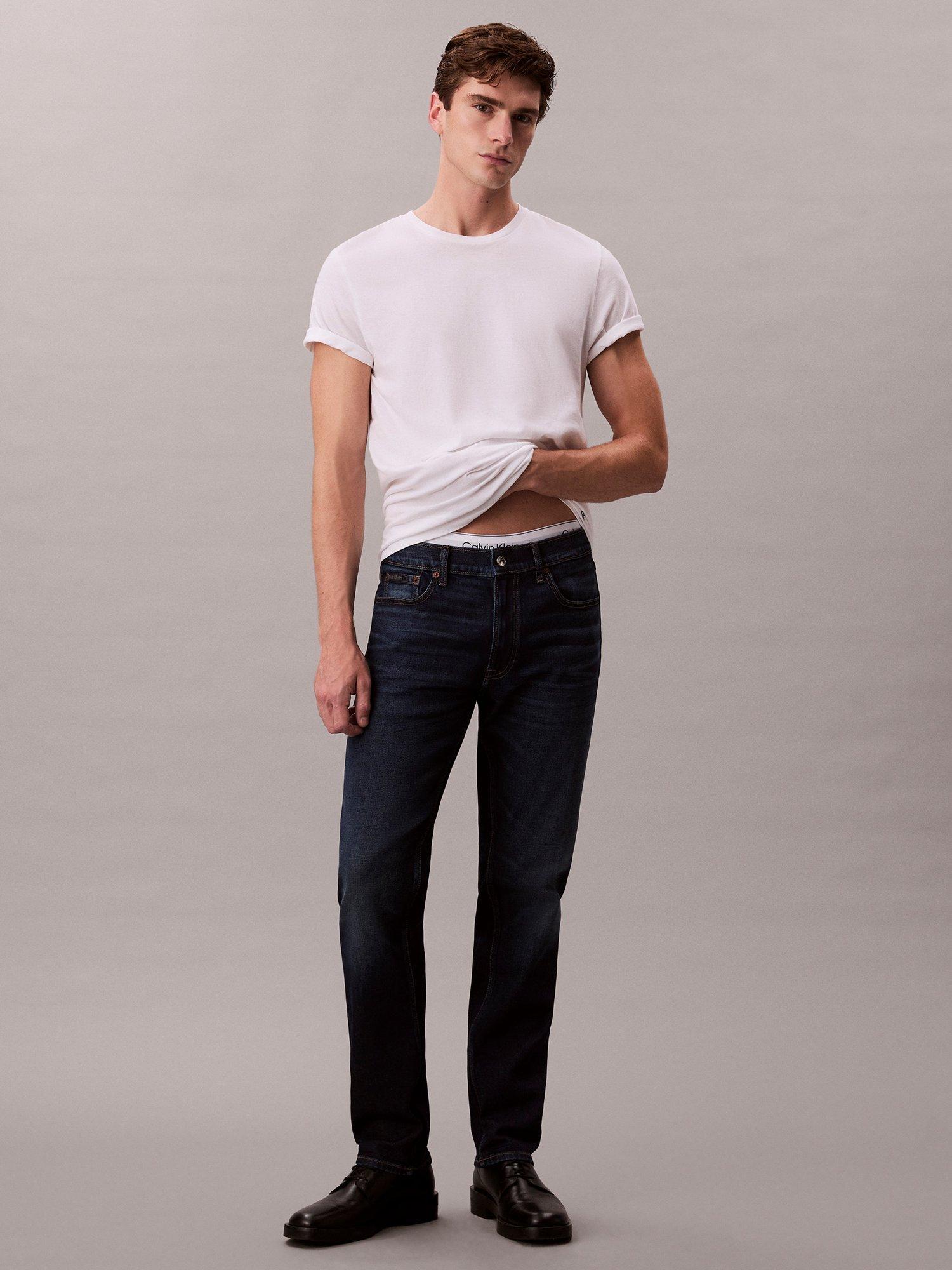 Product image 5 of 7, which shows Calvin Klein Slim Mid Rise Jeans, Dark Casper, 28R