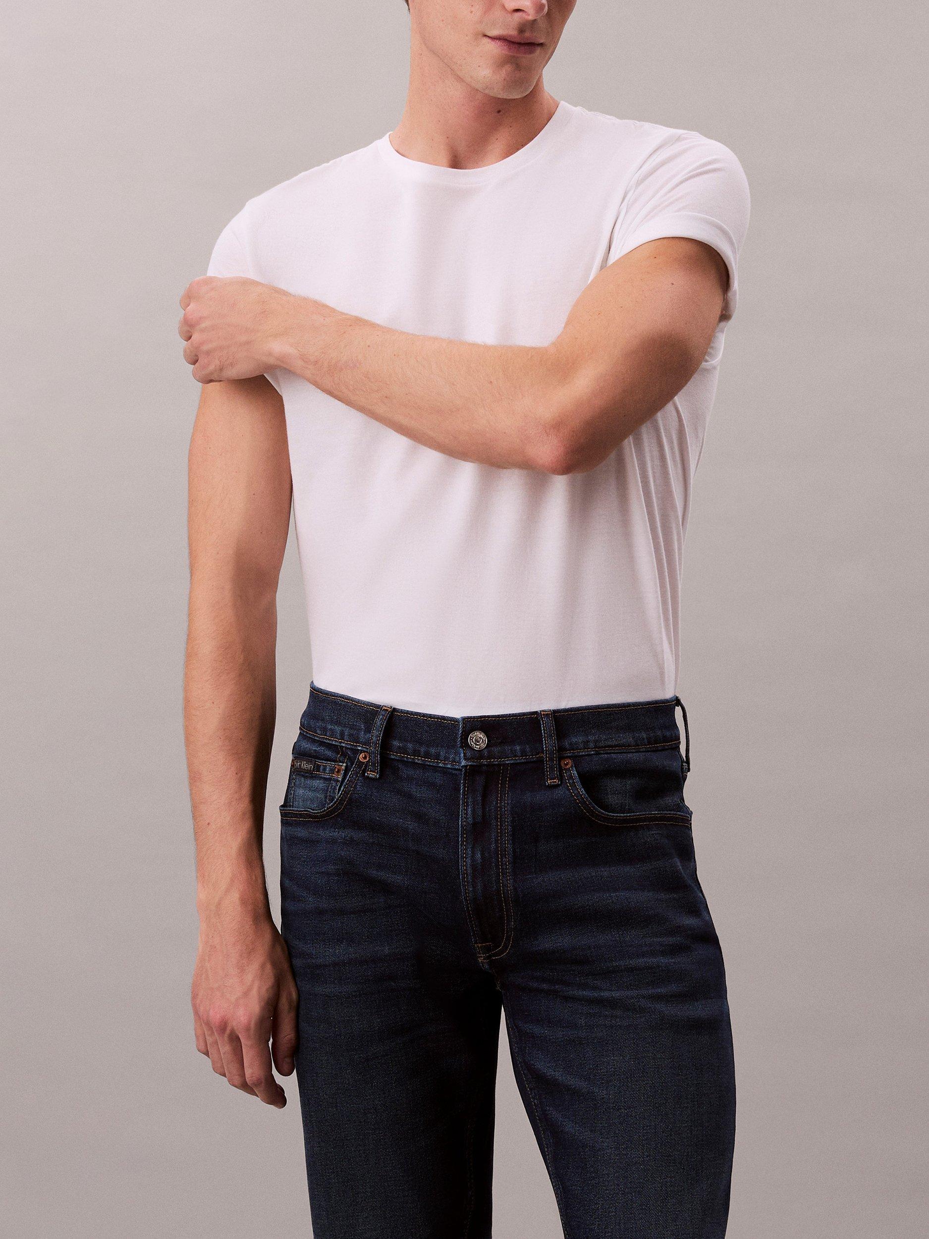 Product image 6 of 7, which shows Calvin Klein Slim Mid Rise Jeans, Dark Casper, 28R