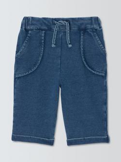 John Lewis Baby Knitted Stretch Denim Trousers, Blue, Blue