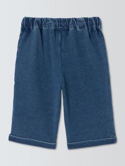 John Lewis Baby Knitted Stretch Denim Trousers, Blue - view 2, Blue