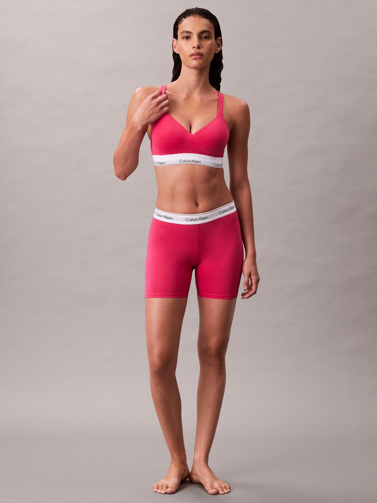 Product image 3 of 7, which shows Calvin Klein Lift Infinity Bond Bralette, Vibrant Pink, XS