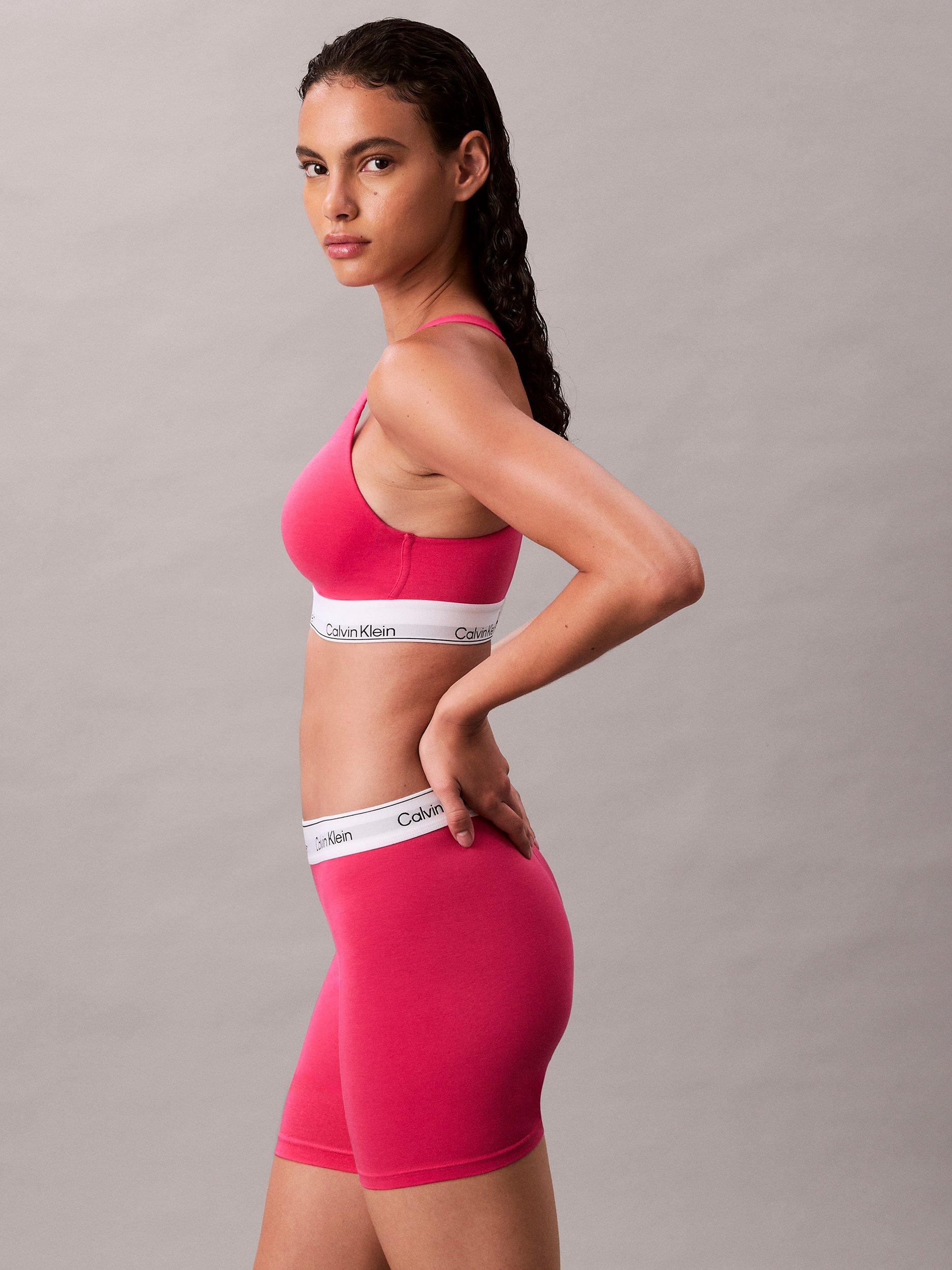 Product image 4 of 7, which shows Calvin Klein Lift Infinity Bond Bralette, Vibrant Pink, XS