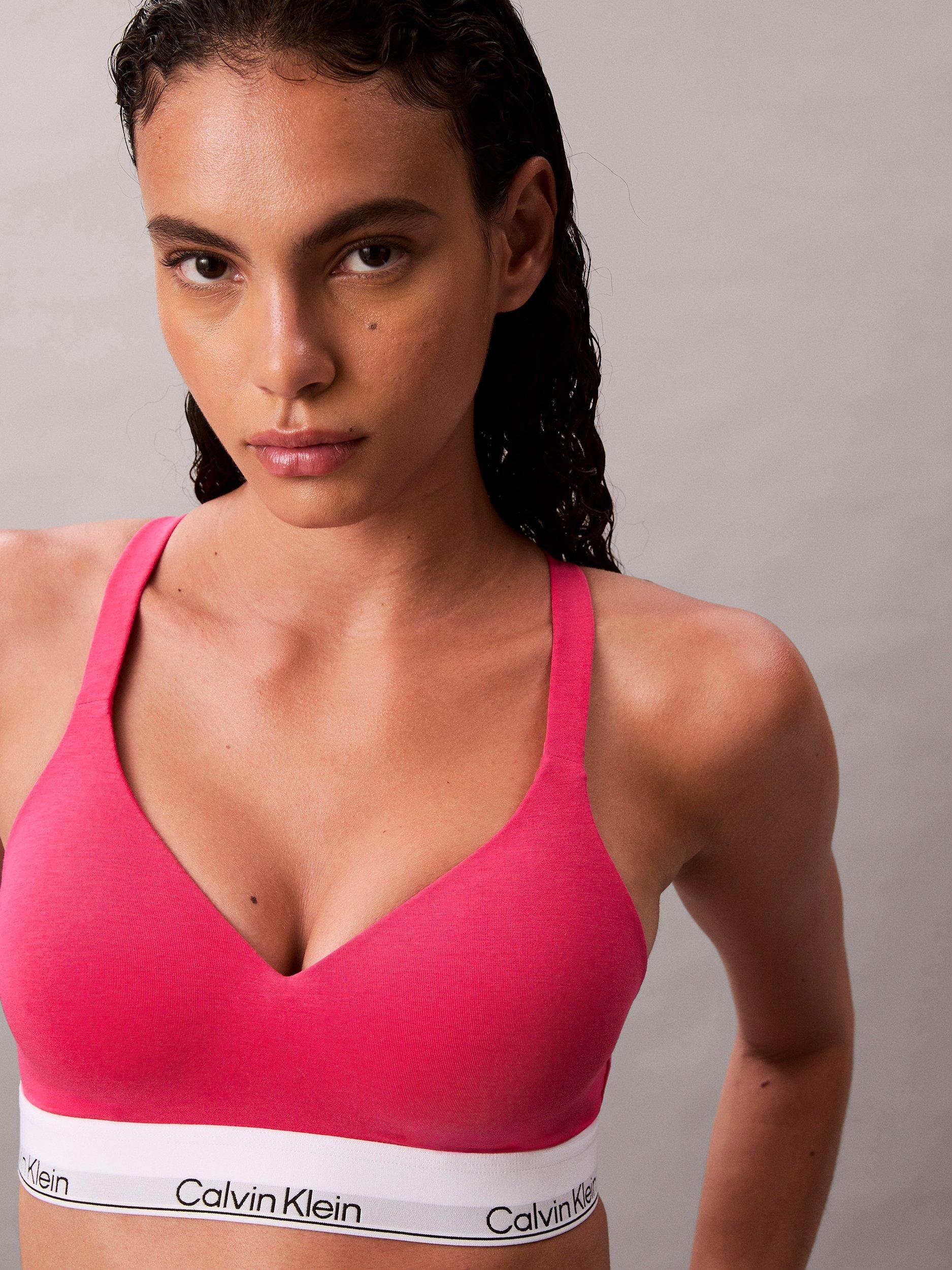 Product image 5 of 7, which shows Calvin Klein Lift Infinity Bond Bralette, Vibrant Pink, XS