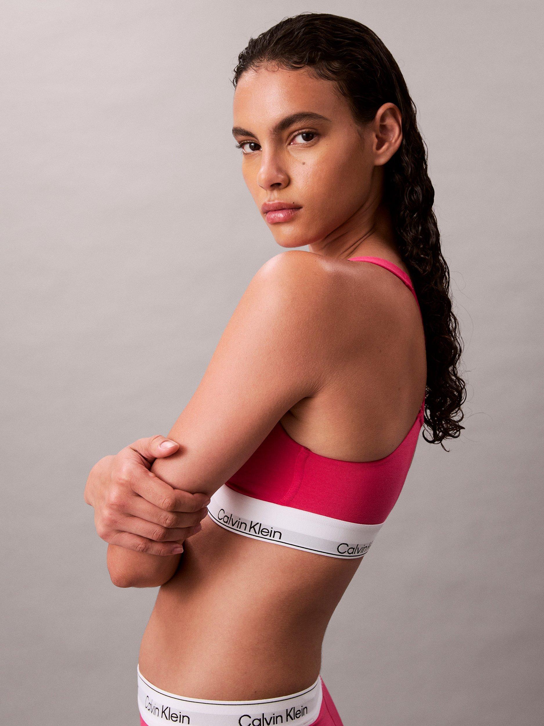Product image 6 of 7, which shows Calvin Klein Lift Infinity Bond Bralette, Vibrant Pink, XS