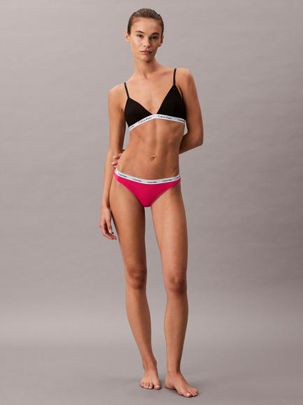 Calvin Klein Logo Band Thong, Vibrant Pink - view 2, Vibrant Pink