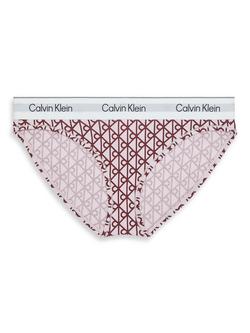 Calvin Klein Monogram Logo Bikini Knickers, Red, Red