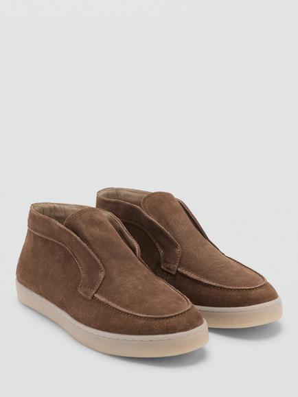 Mango Easy Suede Boots - view 2, Brown