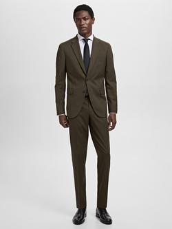 Mango Milan Single Breasted Blazer - view 2, Khaki