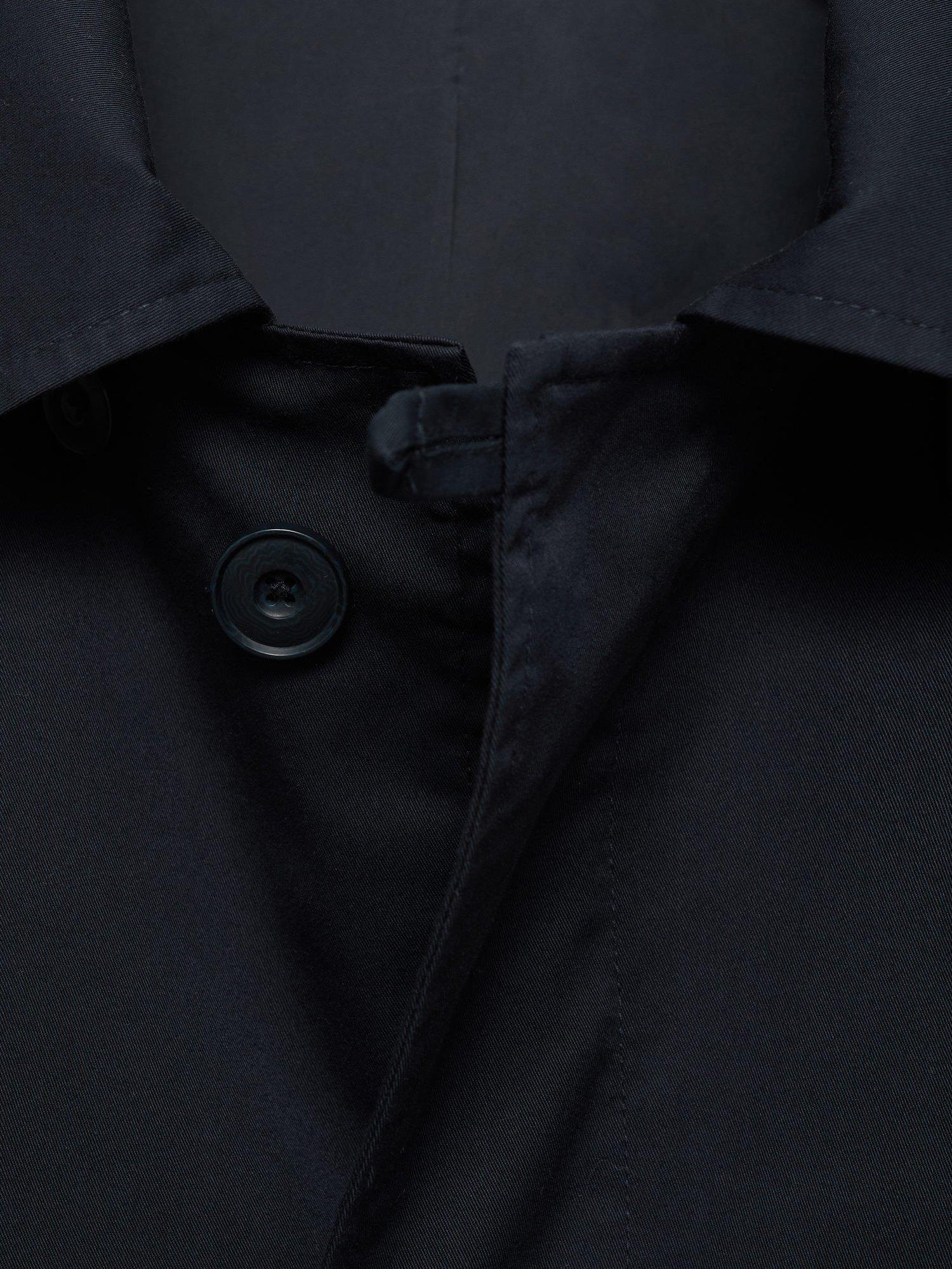 Product image 8 of 8, which shows Mango Chayton Water Repellent Overcoat, Dark Blue, L