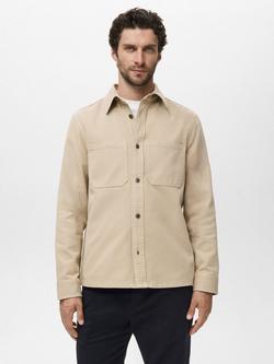 Mango Jazz Cotton Shirt, Light Beige