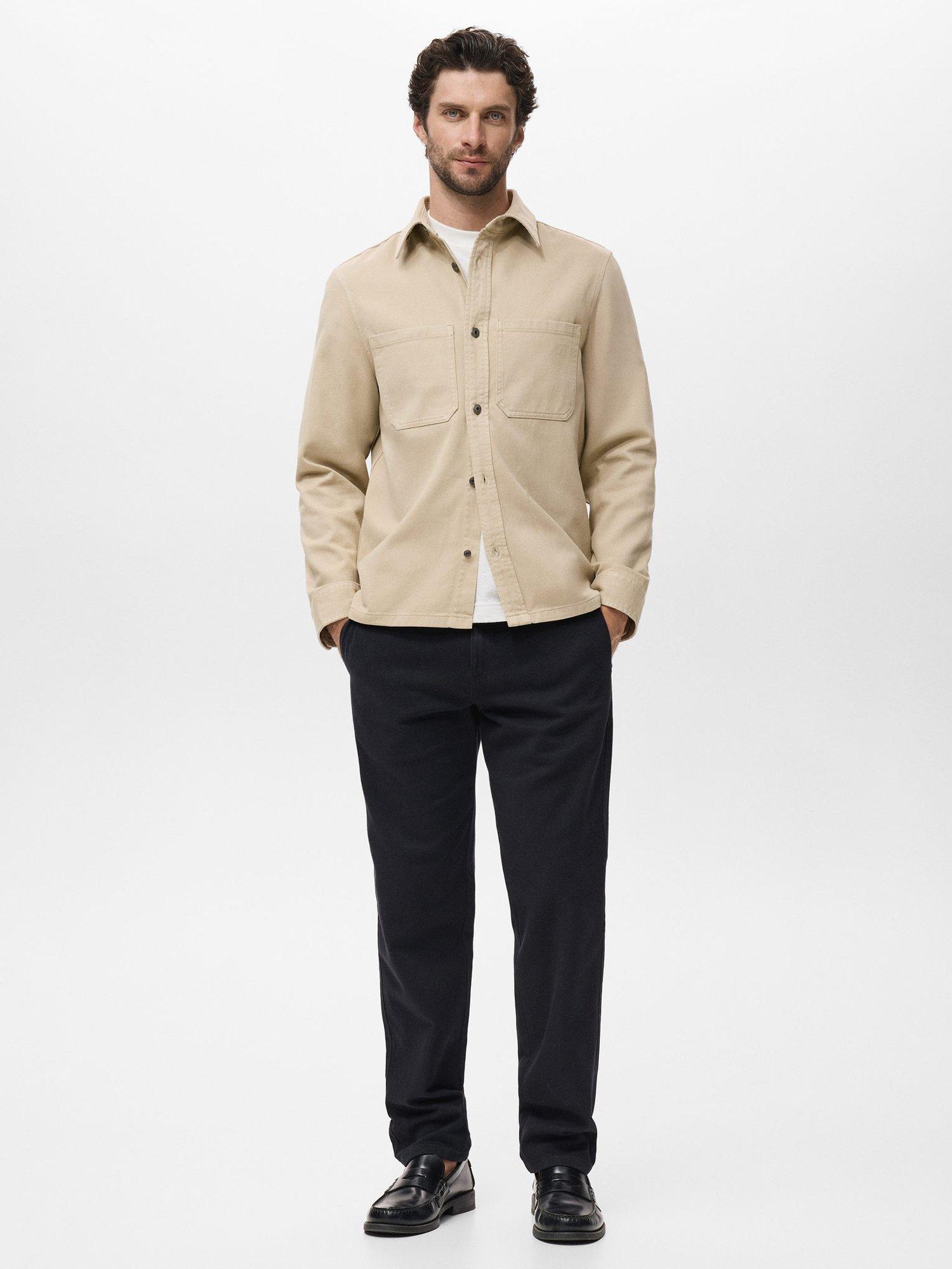 Product image 2 of 8, which shows Mango Jazz Cotton Shirt, Light Beige, XS