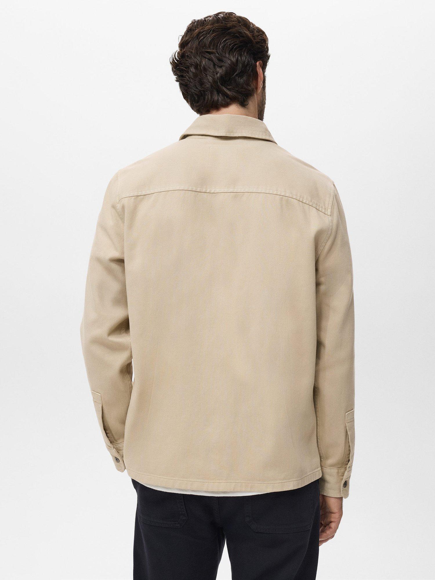 Product image 4 of 8, which shows Mango Jazz Cotton Shirt, Light Beige, XS