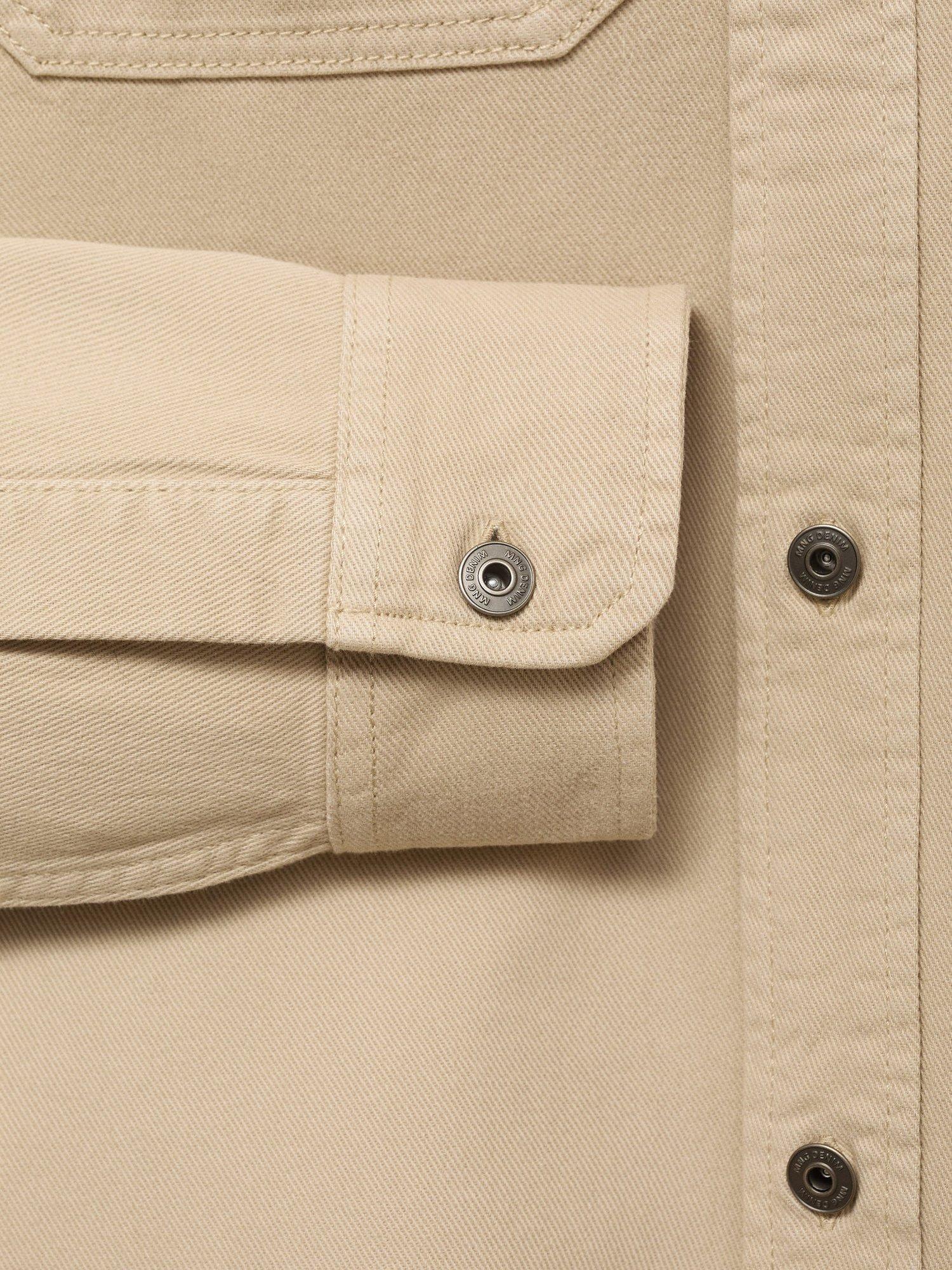 Product image 5 of 8, which shows Mango Jazz Cotton Shirt, Light Beige, XS