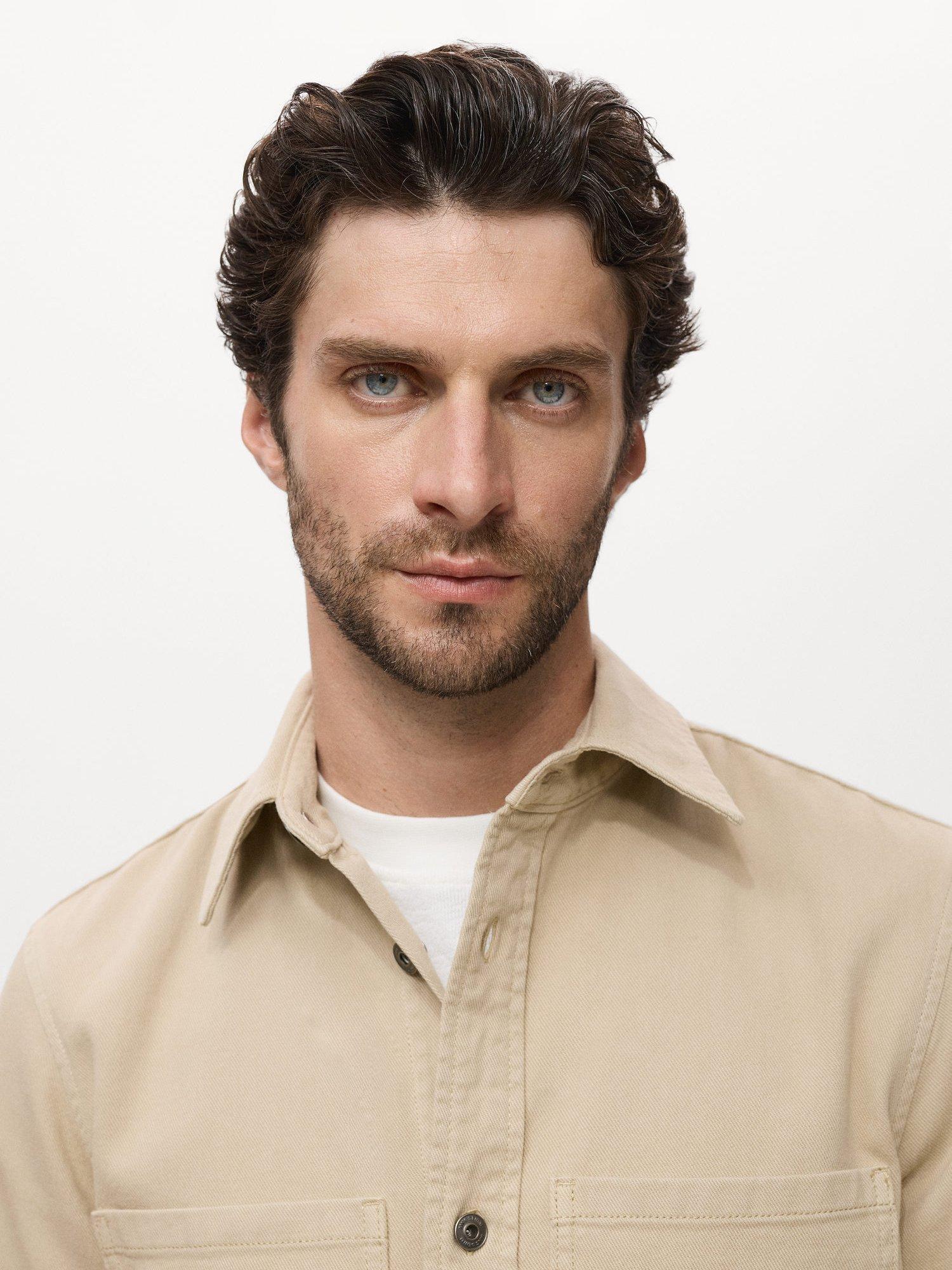 Product image 6 of 8, which shows Mango Jazz Cotton Shirt, Light Beige, XS