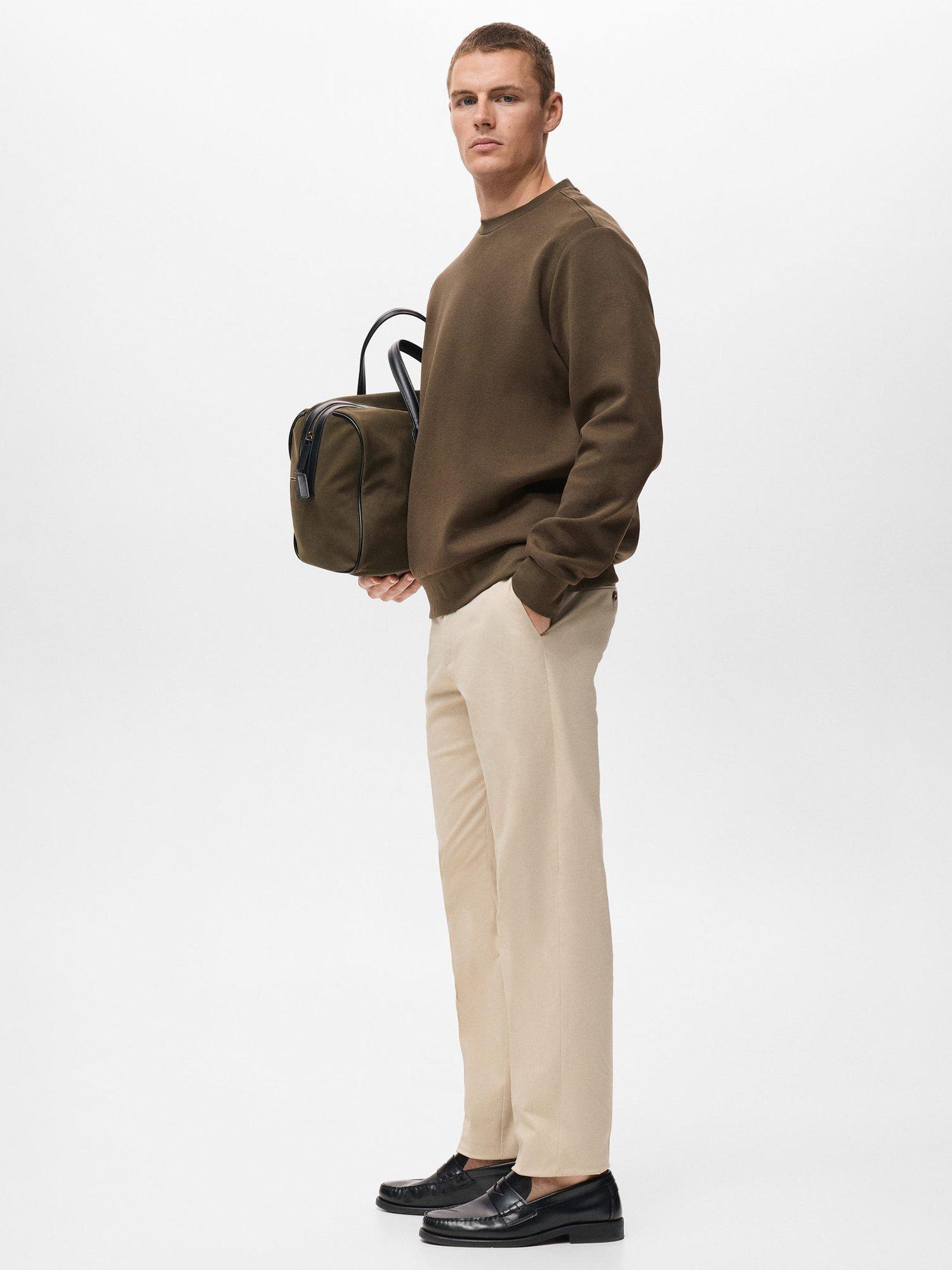 Product image 7 of 8, which shows Mango Nola Crew Neck Sweatshirt, Olive Green, XS
