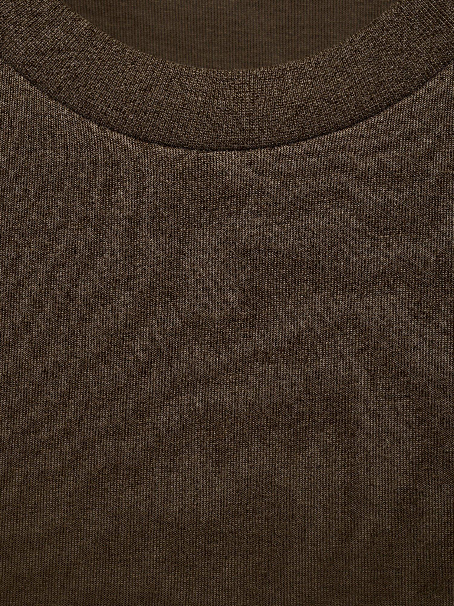 Product image 8 of 8, which shows Mango Nola Crew Neck Sweatshirt, Olive Green, XS