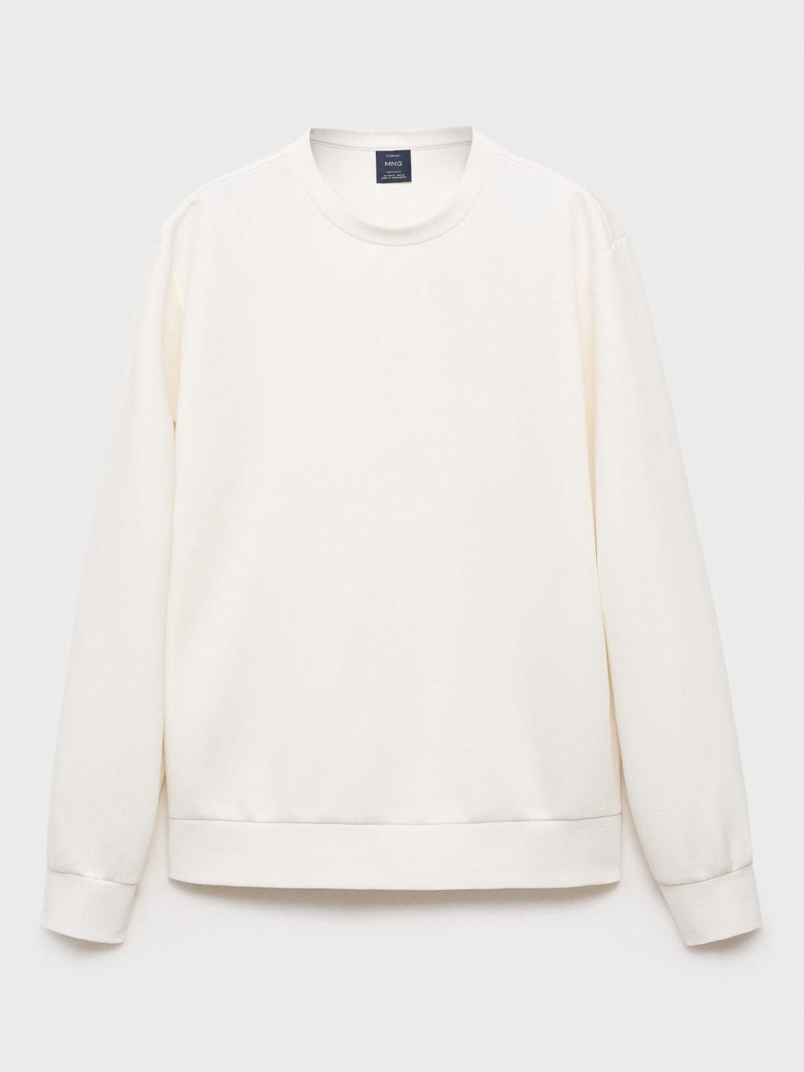 Product image 3 of 8, which shows Mango Nola Crew Neck Sweatshirt, White, S