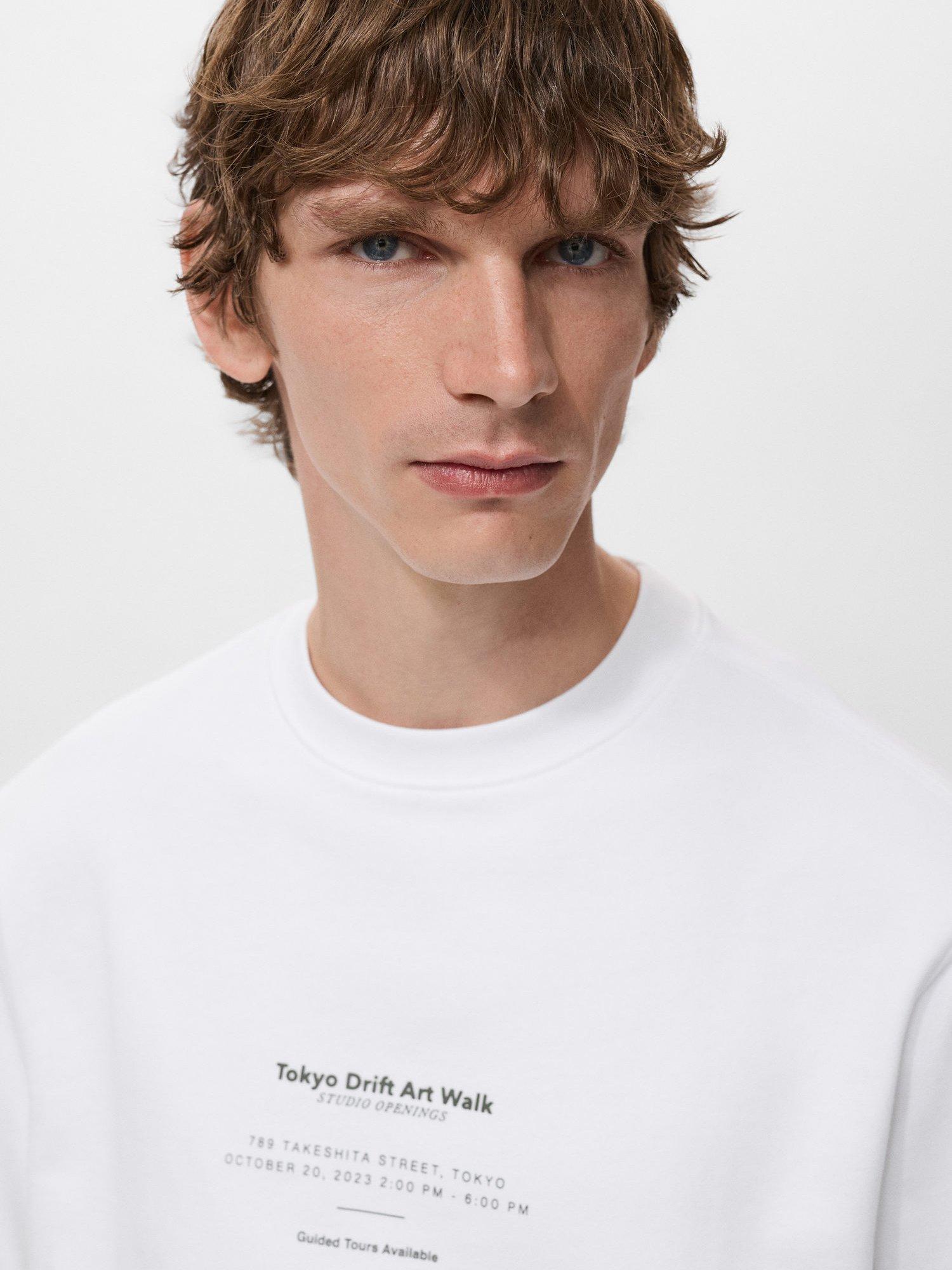 Product image 6 of 8, which shows Mango Tokyo Crew Neck Cotton Sweatshirt, White, L