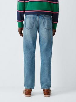 John Lewis Regular Fit Straight Leg Denim Jeans, Bleach - view 2, Bleach