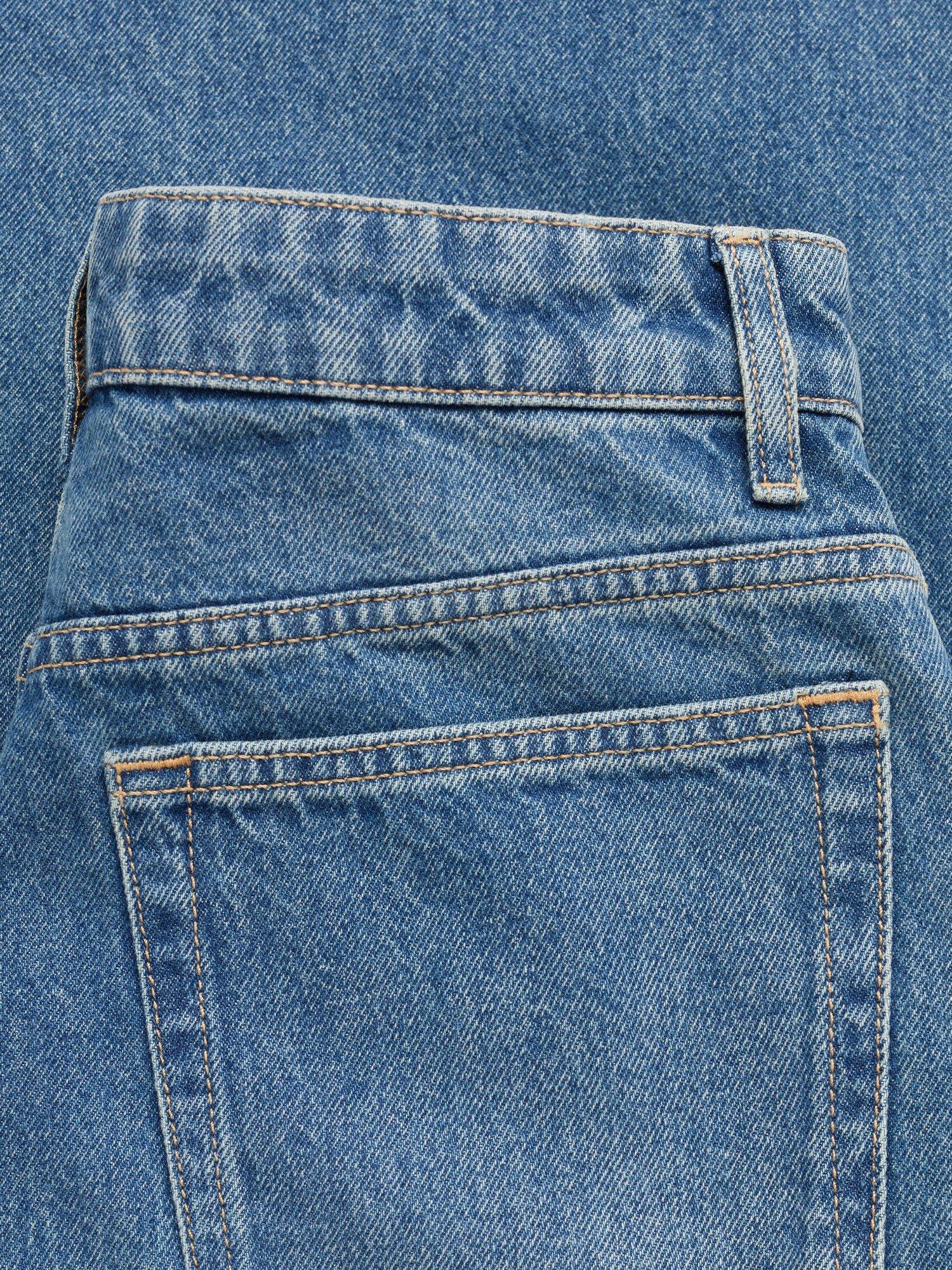 Product image 5 of 8, which shows Mango Dana Mid Rise Balloon Jeans, Open Blue, 10
