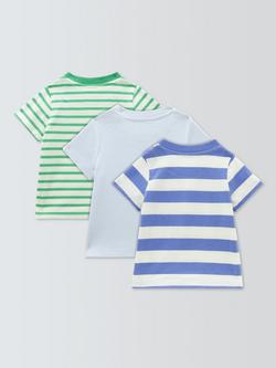John Lewis Baby Short Sleeve T-Shirts, Pack of 3, Multi - view 2, Multi