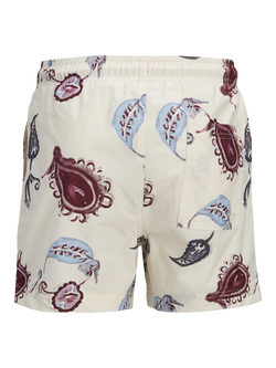 Jack & Jones Kids' Paisley Print Swim Trunks, Antique White - view 2, Antique White