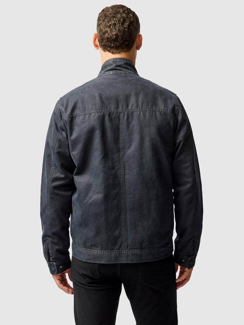 Product image 3 of 6, which shows Rodd & Gunn The Jack PU Coated Cotton Harrington Jacket, Navy, XS