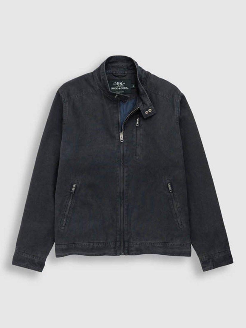 Product image 4 of 6, which shows Rodd & Gunn The Jack PU Coated Cotton Harrington Jacket, Navy, XS
