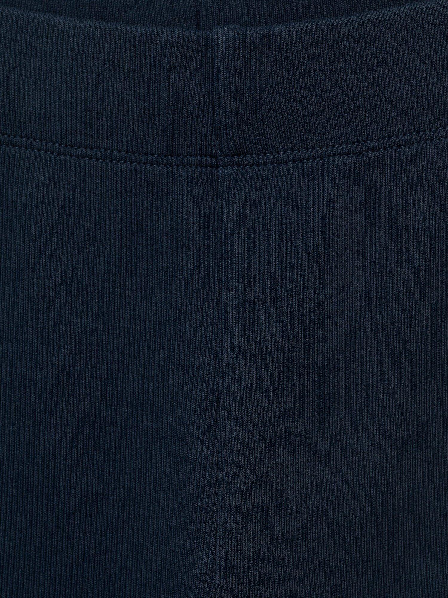 Product image 3 of 4, which shows Mango Kids' Cotton Rich Flared Leggings, Navy, 10 years