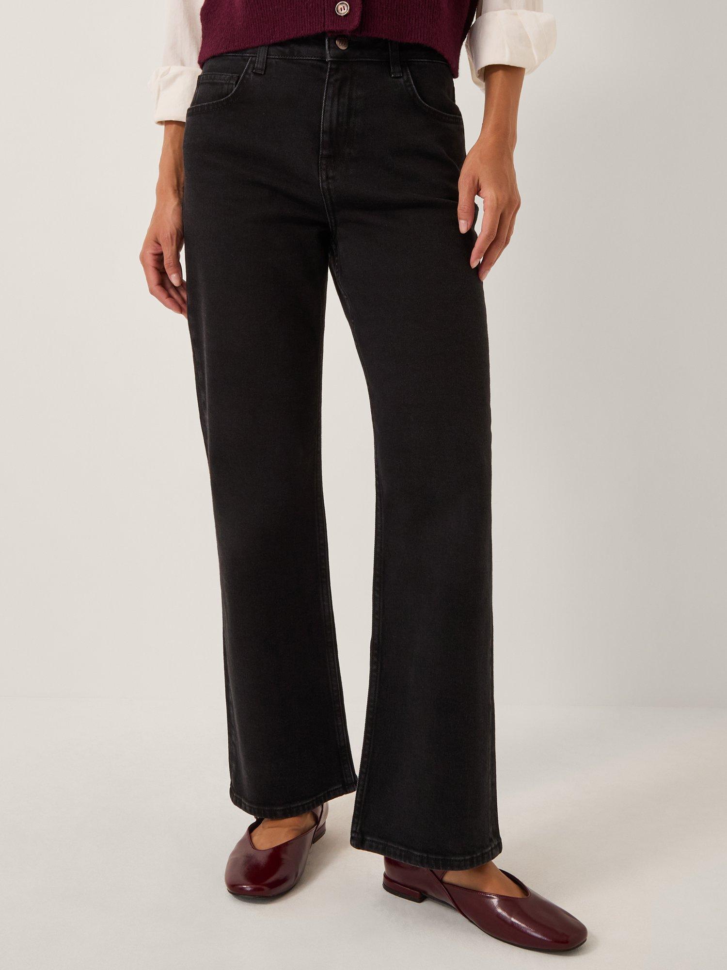 Product image 1 of 5, which shows Monsoon Sienna Straight Leg Jeans, Black, 8