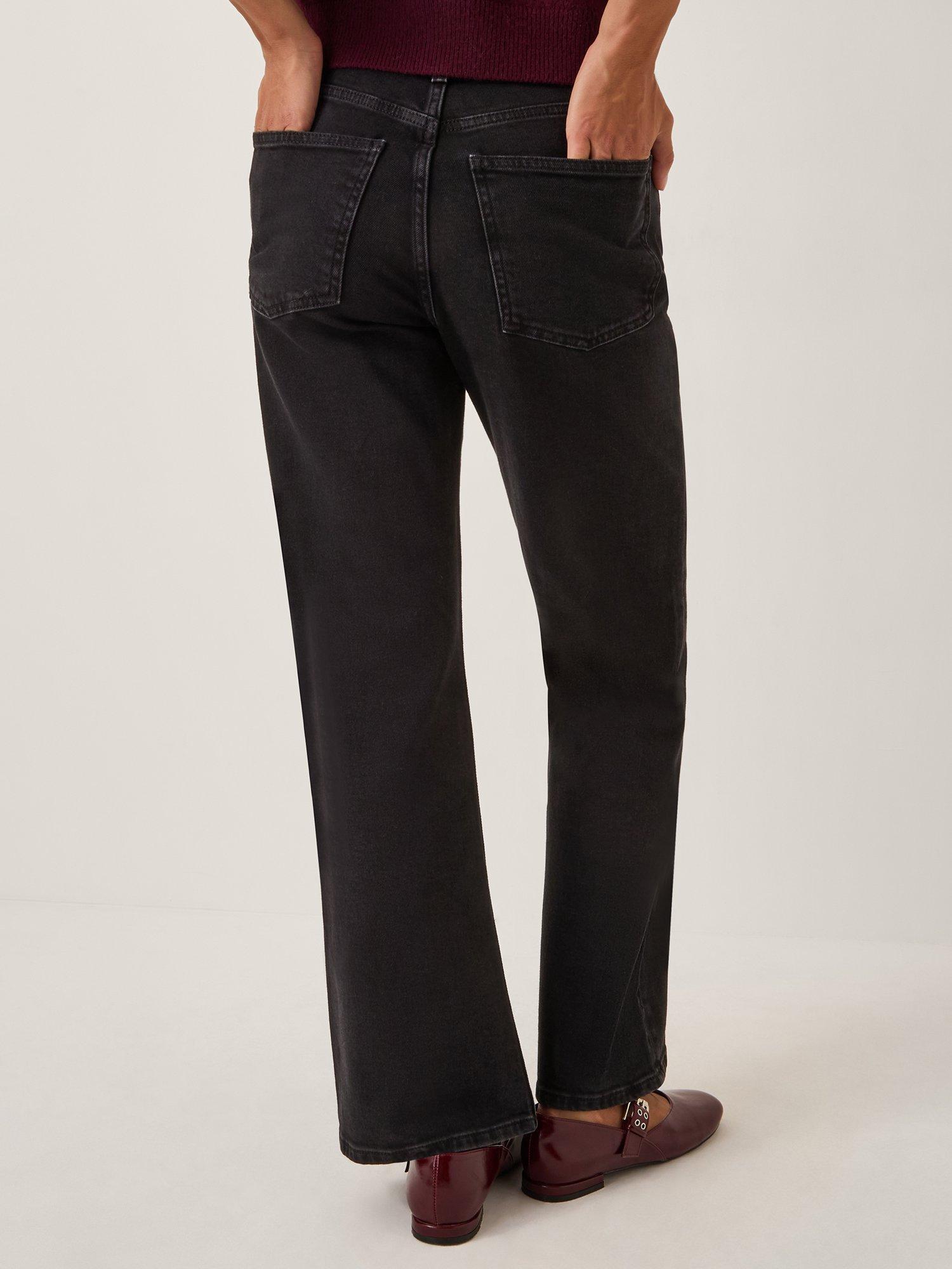 Product image 2 of 5, which shows Monsoon Sienna Straight Leg Jeans, Black, 8