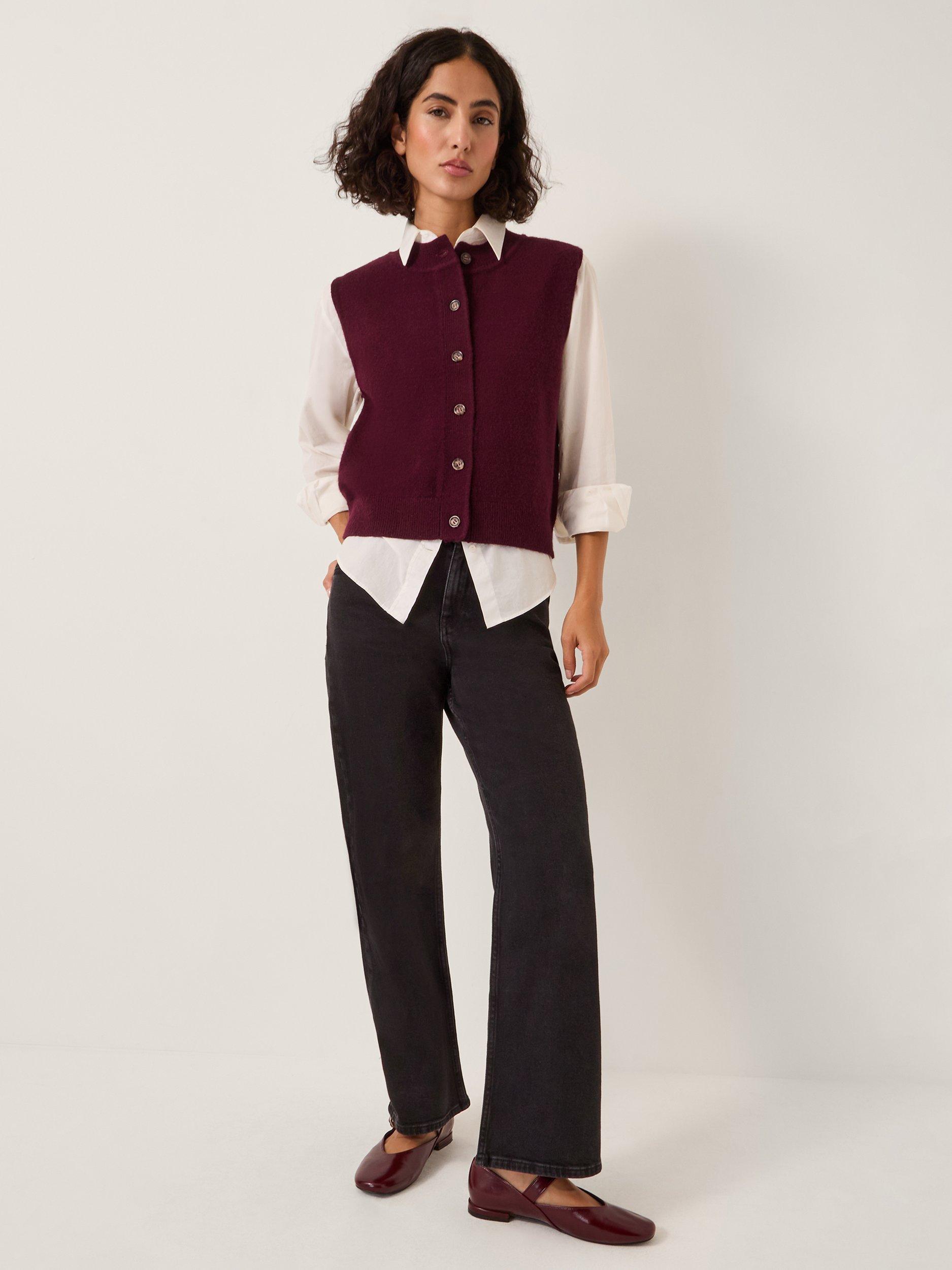 Product image 3 of 5, which shows Monsoon Sienna Straight Leg Jeans, Black, 8