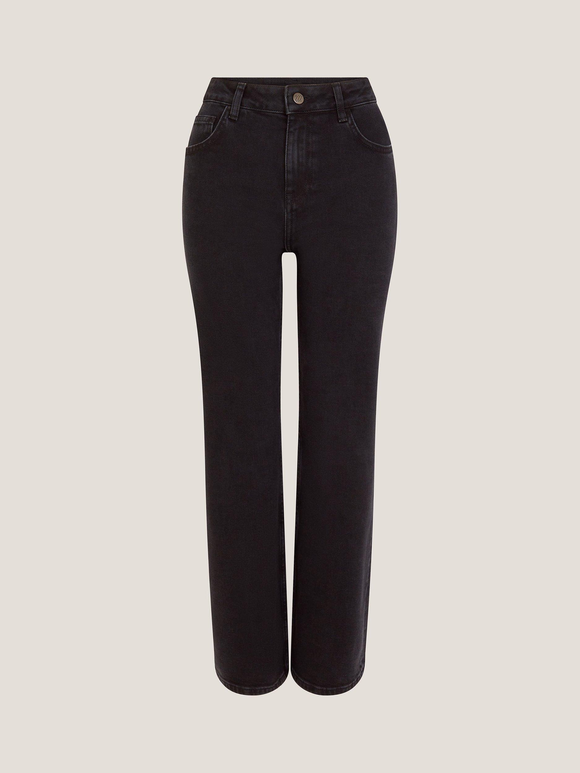 Product image 5 of 5, which shows Monsoon Sienna Straight Leg Jeans, Black, 8