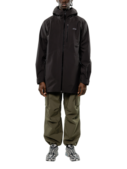ELLIKER Ayre Long 3 Layer Shell Jacket, Black