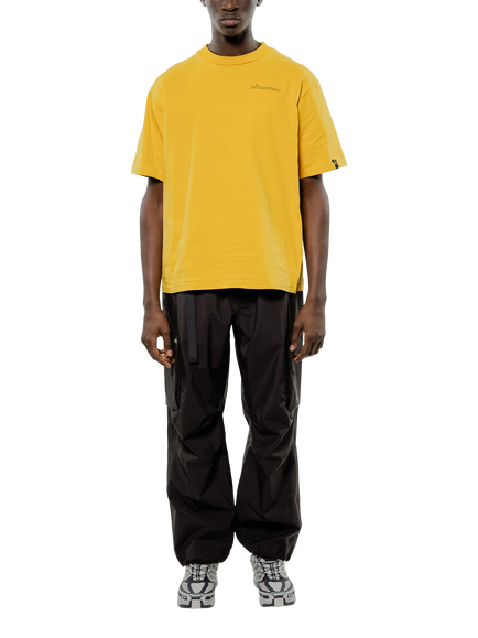 ELLIKER Rill Organic Cotton Regular Fit Print Logo T-Shirt, Mustard