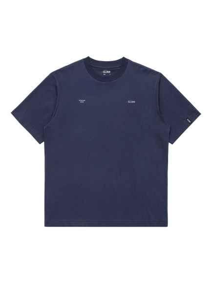 ELLIKER Rill Organic Cotton Regular Fit Short Sleeve Logo T-Shirt, Navy