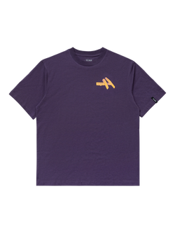 ELLIKER Rill Organic Cotton Regular Fit Graphic Print T-Shirt, Purple