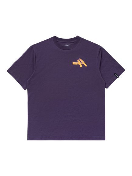 ELLIKER Rill Organic Cotton Regular Fit Graphic Print T-Shirt, Purple